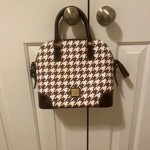 Dooney & Bourke Houndstooth Domed Satchel with Crossbody